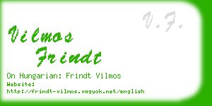 vilmos frindt business card